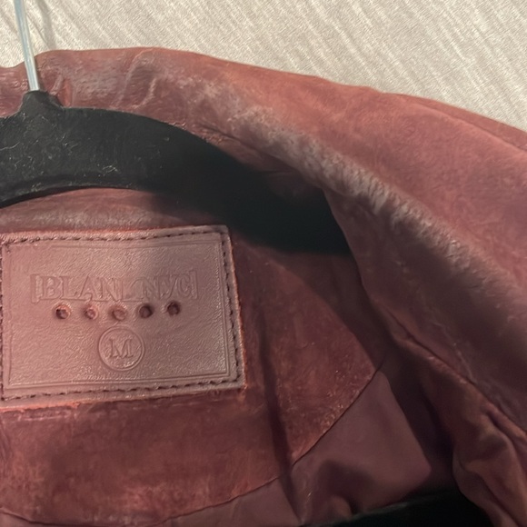 Blank NYC Burgundy Suede Moto Jacket - M - Picture 7 of 7